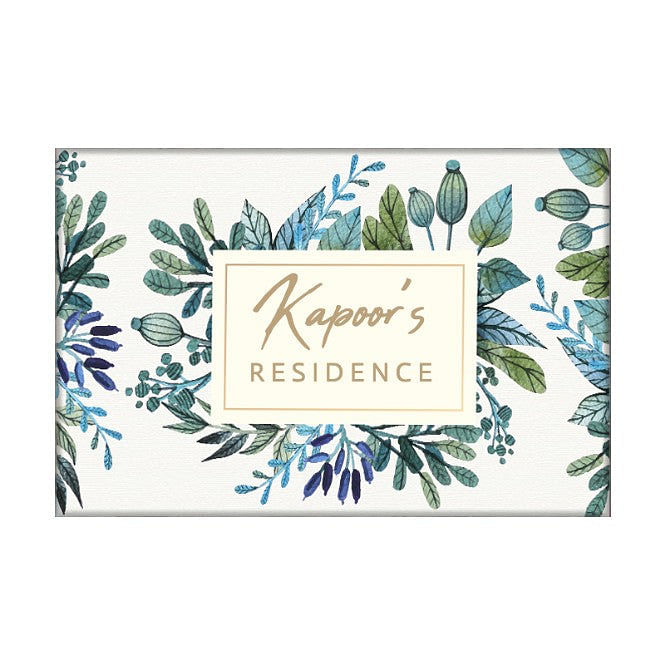 Personalized Door Name Plate For Home - Elegant Flowers Nutcase