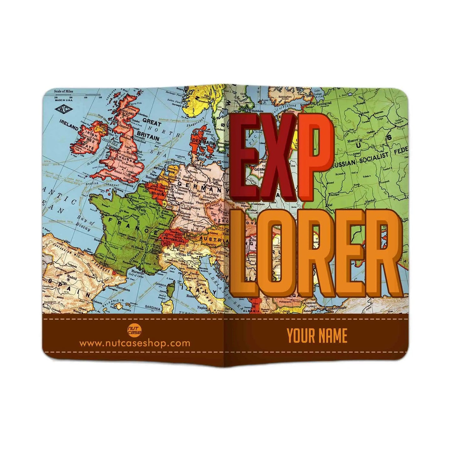 Personalized Passport Cover for Him -  EXPLORER Nutcase