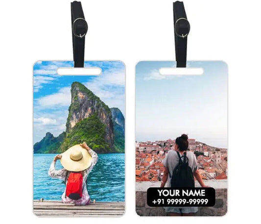 Photo Luggage Bag Tags with your pic - Set of 2 Nutcase