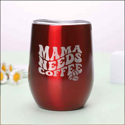 Mothers Day Gifts Designer Travel Coffee Mug With Lid Gift for Mom  - Mama Needs Coffee