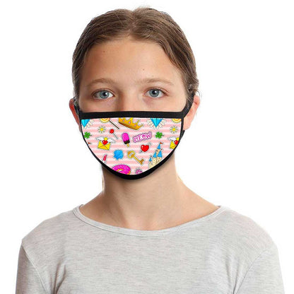 Kids Facemask - Set Of 2 -   Fun Icons Nutcase