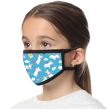 Kids Facemask - Set Of 2 -  Unicorn Blue Nutcase