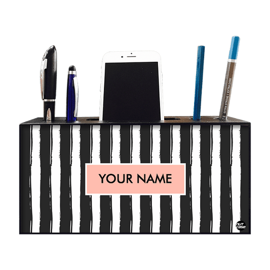 Personalized Mobile Pen Stand Organizer- Stripes Nutcase