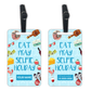 Personalized Luggage Bag Tags Add Your Name - Set of 2 Nutcase