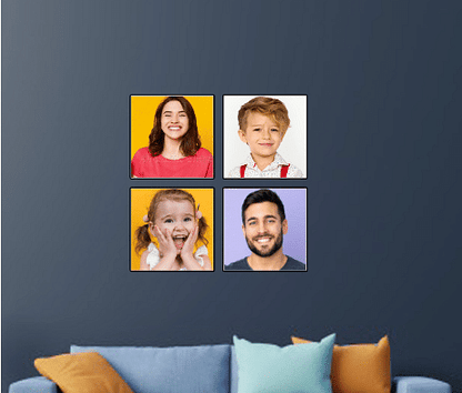 Customized Family Photo Frame Collage Wall Art Set Of 4-Forever Photos-Add Pics Nutcase