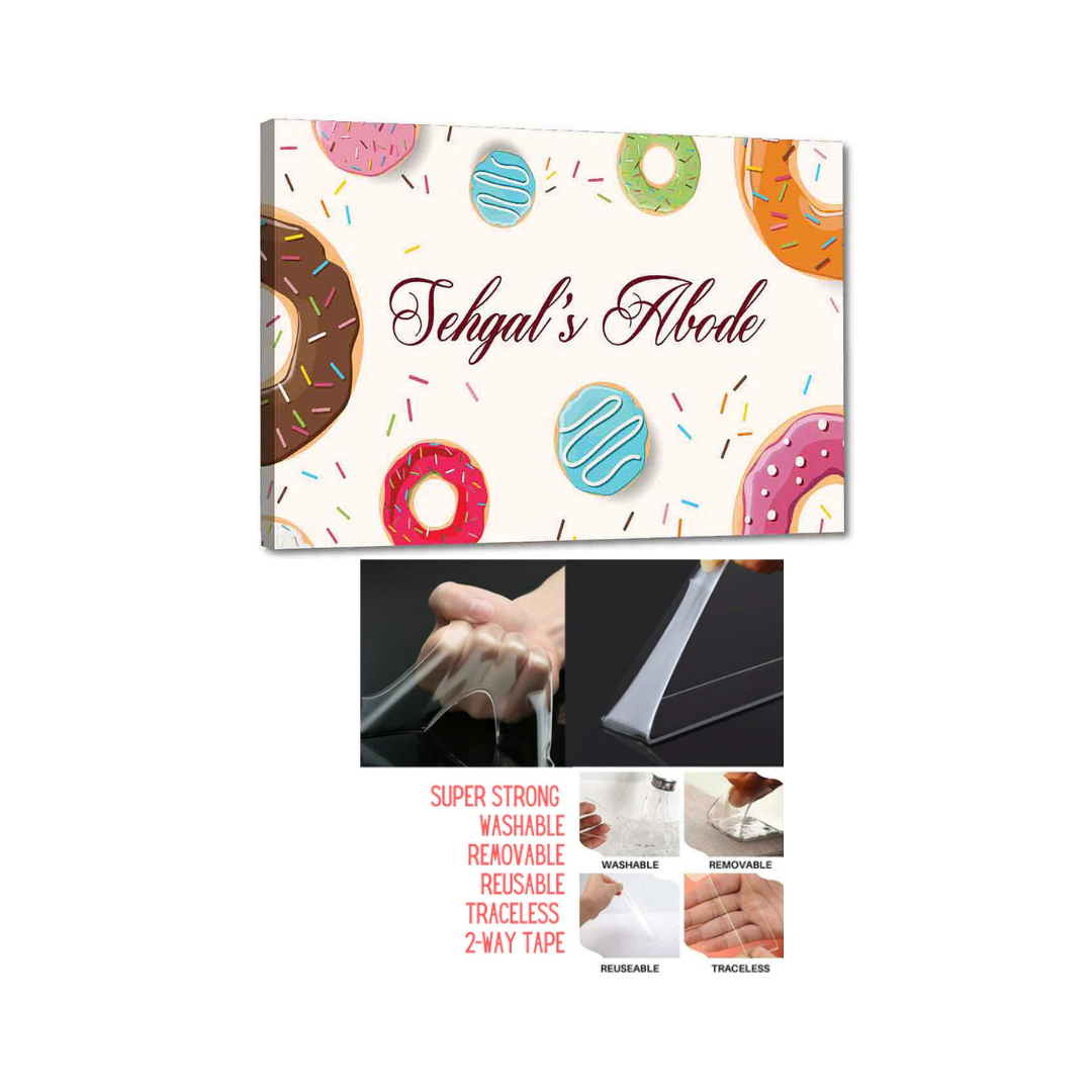 Cute Personalize Name Plate - Donuts