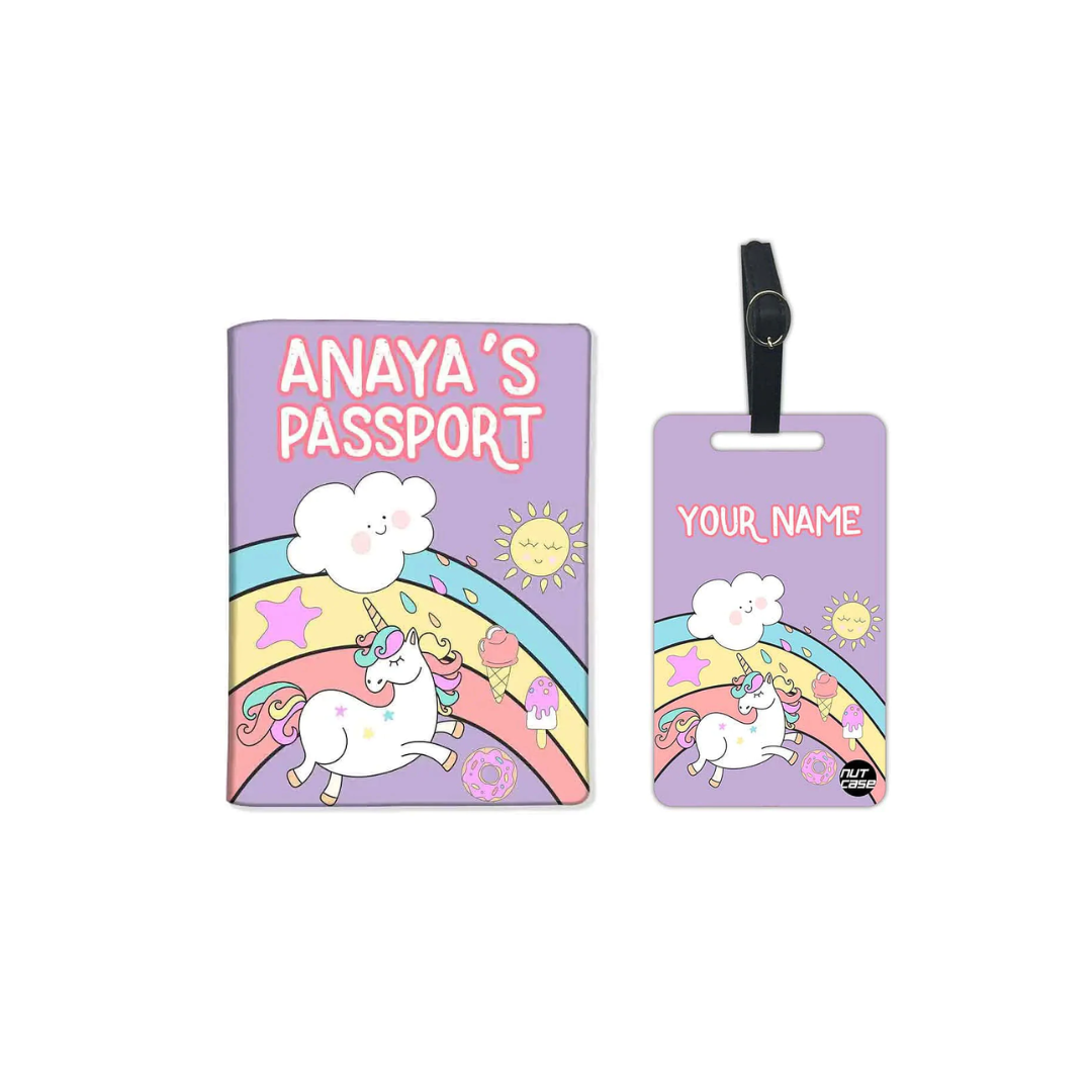 Nice Passport Cover for Gift - Unicorn Rainbows Sunshine
