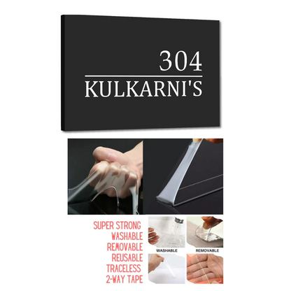 Unique Name Plate Designs for Flats Homes-Classy Minimal