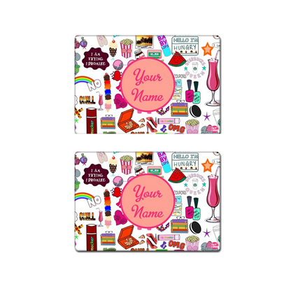 Custom Dinner Placemats for Girl Birthday Return Gift Ideas - Girly