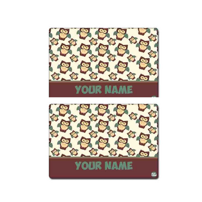 Personalized Place Mat for Kids Dining Table Party Return Gift Ideas - Owl