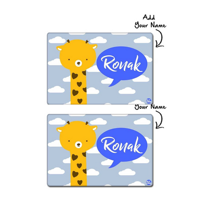 Personalized Table Mats Kids Return Gift Ideas for 6 Year Olds - Giraffe