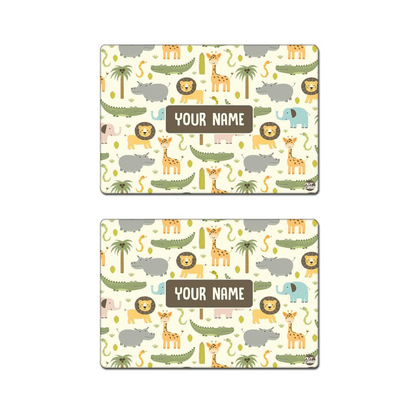 Personalised Table Placemats Jungle Theme Return Gifts - Animals