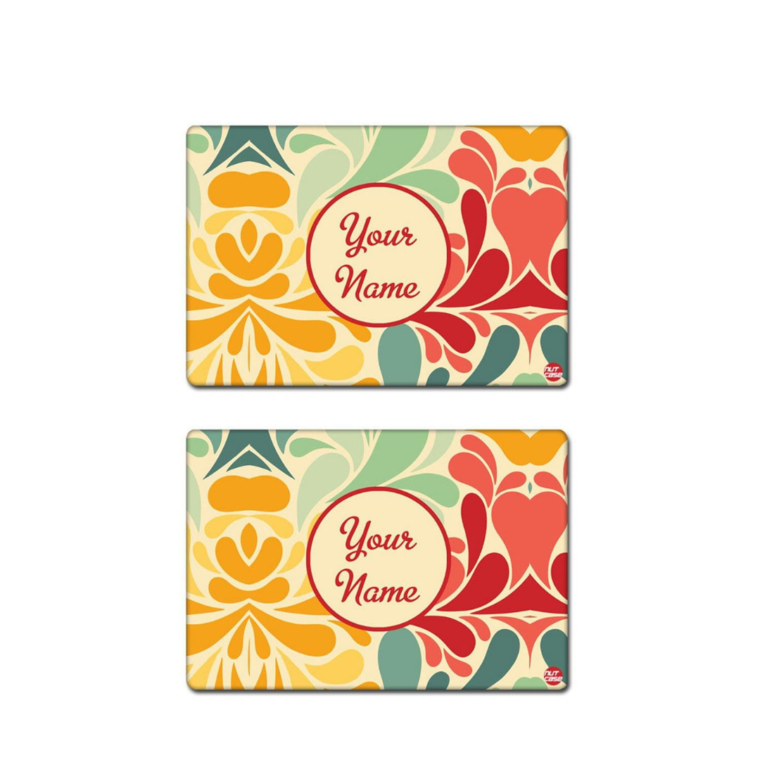 Personalized Placemats for Dining Table Add Your Name - Retro Flower