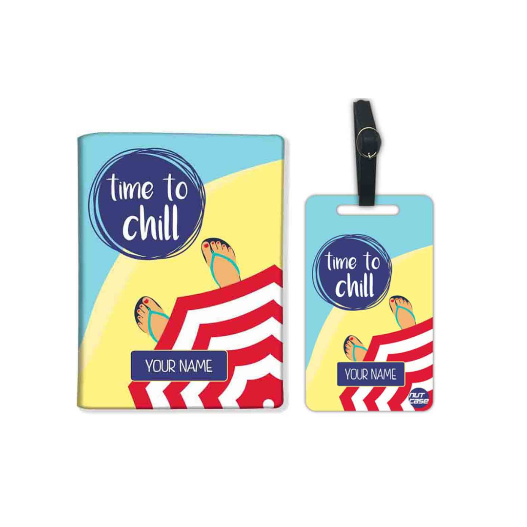 Classic Personalized Passport Cover -  Time To Chill