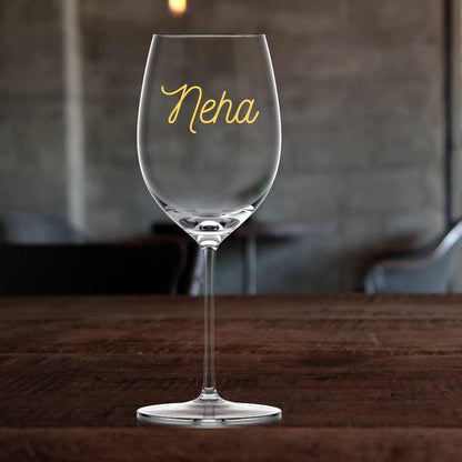 Customized Wine Glasses With Name Wine Glass - Add Name