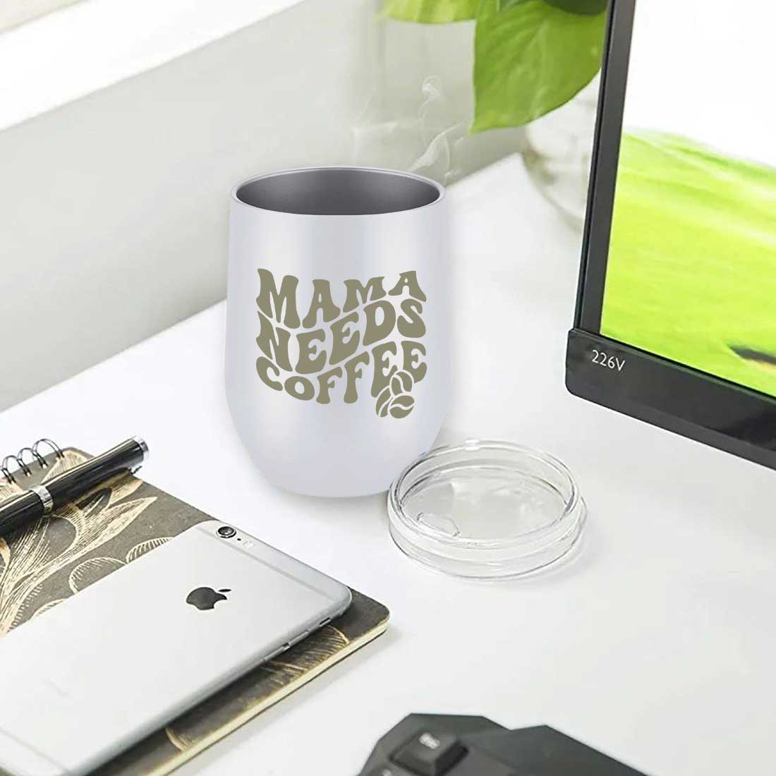 Mothers Day Gifts Designer Travel Coffee Mug With Lid Gift for Mom  - Mama Needs Coffee