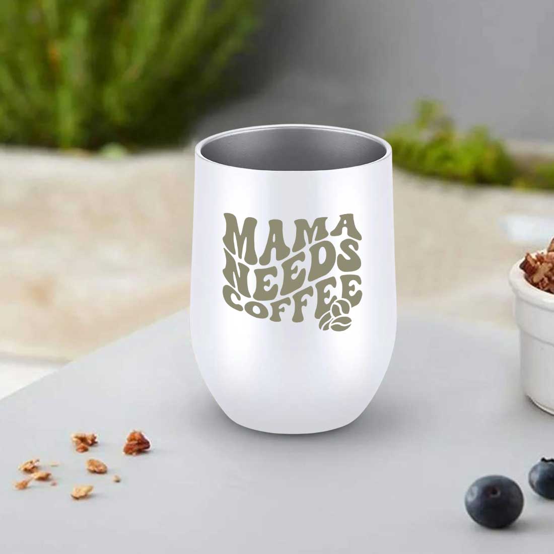 Mothers Day Gifts Designer Travel Coffee Mug With Lid Gift for Mom  - Mama Needs Coffee