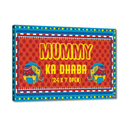 Funny Gifts For Mom Kitchen Welcome Sign - Mumma Ka Dhaba Nutcase