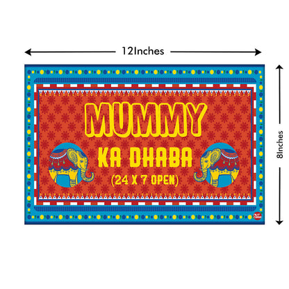 Funny Gifts For Mom Kitchen Welcome Sign - Mumma Ka Dhaba Nutcase