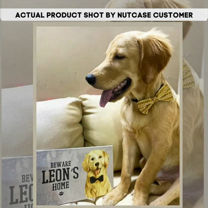 New Customized Nameplate for Pets -Loving Cute Golden Retriever Nutcase