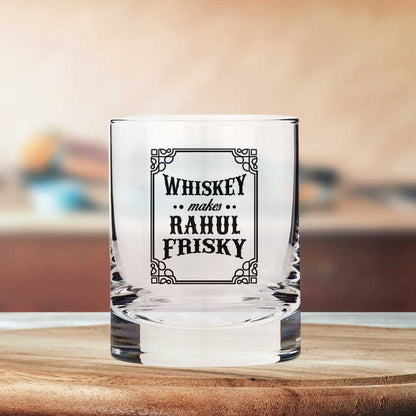 Awesome Custom Whiskey Glass -Perfect Gift for Girlfriend Boyfriend  - Frisky