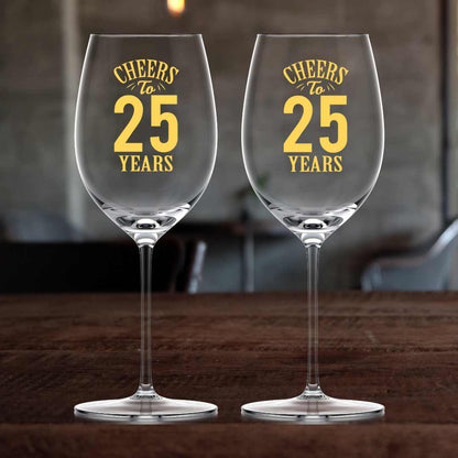 Personalized Wine Glasses Gift Set - Anniversary Gifts for Couples - Cheers