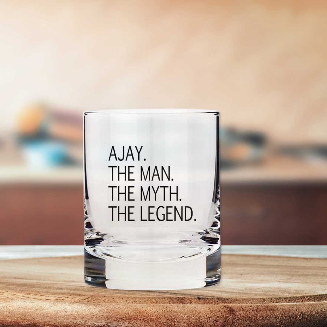 Classic Personalized Whiskey Glass with Name-Birthday Gift for your boss