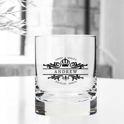 Personalize Your-Name Whiskey Glass - Gift for Boyfriend Husband Father