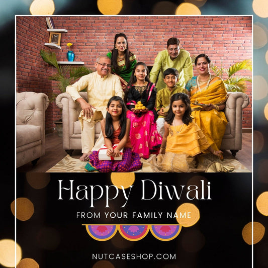 Customised Diwali Greetings with family picture -Create Personalised Diwali Wishes for Free Nutcase