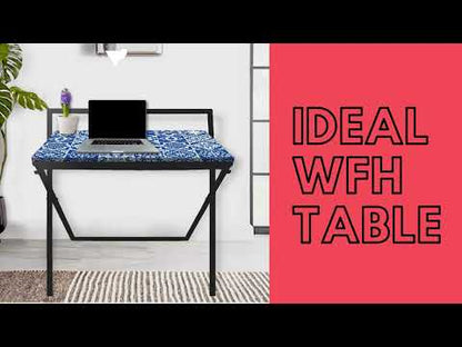 Folding WFH Table Study Desk for Home Bedroom-Vintage Floral