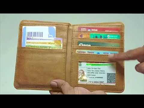 Buy Adamis Tan Colour Pure Leather Travel Wallet (W85) Online
