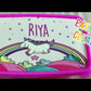 Personalized Tiffin Box for Kids Plastic Girls Add Your Name - Unicorn & Cloud