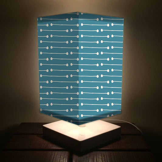 Table Lamp For Bedroom - White Blue Arrows Nutcase