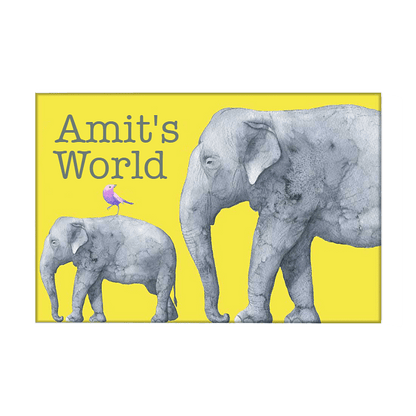 Customized Name Plate for Kids -  Elephant Love Nutcase